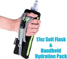 img 4 attached to 🏃 LX LERMX Quick Grip Chill Handheld Water Bottle for Running - 17 oz Soft Handheld Water Bottle with Hand Strap Hydration Pack