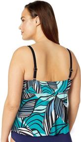 img 1 attached to Maxine Hollywood 2 Tiered Tankini Swimsuit Women's Clothing and Swimsuits & Cover Ups