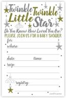 🌟 twinkle twinkle little star baby shower invitations (pack of 20) + envelopes logo