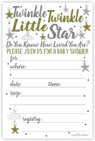 img 1 attached to 🌟 Twinkle Twinkle Little Star Baby Shower Invitations (Pack of 20) + Envelopes