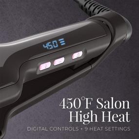 img 3 attached to 🔥 Remington S9520 Pro Pearl Ceramic Flat Iron, Hair Straightener with Digital Controls and 9 Heat Settings - Black/Pink