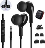 наушники ailzpxx earbuds 3.5mm с микрофоном для samsung a12 a42 - наушники hifi stereo с подавлением шумов для google pixel 4a, iphone 6s, galaxy a52 и многих других. логотип