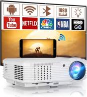 smart led wireless projector with wifi bluetooth logo