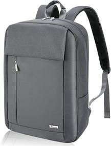 img 4 attached to Voova Travel Laptop Backpack: Slim Waterproof Tech Back Pack for Men and Women - Fits 14-15.6 Inch Laptop