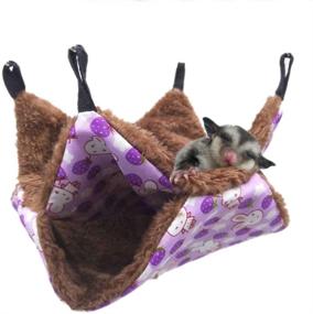img 4 attached to 🐾 Oncpcare Pet Cage Hammock: Cozy Bedding for Small Animals- Parrots, Sugar Gliders, Ferrets, and More!