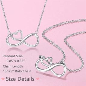 img 2 attached to 💕 Infinity Heart Necklace: A Perfect Birthday or Christmas Jewelry Gift from Grandparents, Aunties, and Uncles for Granddaughters and Nieces