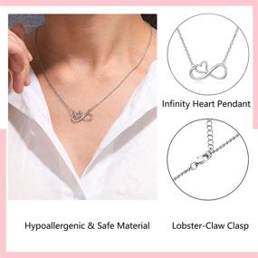 img 3 attached to 💕 Infinity Heart Necklace: A Perfect Birthday or Christmas Jewelry Gift from Grandparents, Aunties, and Uncles for Granddaughters and Nieces