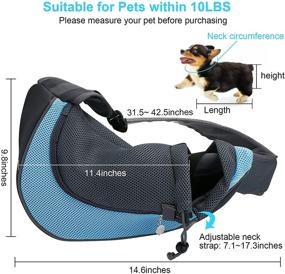 img 3 attached to 🐾 Depets Dog Sling Carrier - Breathable Mesh Puppy & Travel Cat Carrier with Adjustable Non-Slip Shoulder Strap - Portable Dog Pet Sling for Enhanced Comfort