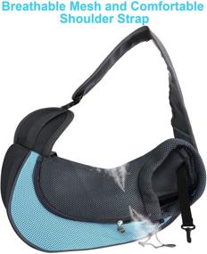 img 1 attached to 🐾 Depets Dog Sling Carrier - Breathable Mesh Puppy & Travel Cat Carrier with Adjustable Non-Slip Shoulder Strap - Portable Dog Pet Sling for Enhanced Comfort