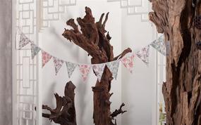 img 2 attached to 🎀 Флоральное тканевое знаменце Shabby Chic Tea Party Garland от LOVENJOY