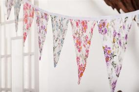 img 3 attached to 🎀 Флоральное тканевое знаменце Shabby Chic Tea Party Garland от LOVENJOY