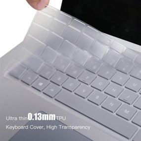 img 2 attached to 🎧 Оптимизированный ультратонкий чехол для клавиатуры для ноутбуков Microsoft Surface Laptop 4 & 3 (2019-2021) - кожа с американской раскладкой, подходит для ноутбуков диагональю 13,5 и 15 дюймов - повышает производительность Surface Laptop 4 & 3, обеспечивает превосходную защиту и аксессуары.