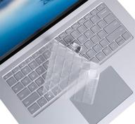 🎧 оптимизированный ультратонкий чехол для клавиатуры для ноутбуков microsoft surface laptop 4 & 3 (2019-2021) - кожа с американской раскладкой, подходит для ноутбуков диагональю 13,5 и 15 дюймов - повышает производительность surface laptop 4 & 3, обеспечивает превосходную защиту и аксессуары. логотип