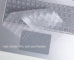 img 3 attached to 🎧 Оптимизированный ультратонкий чехол для клавиатуры для ноутбуков Microsoft Surface Laptop 4 & 3 (2019-2021) - кожа с американской раскладкой, подходит для ноутбуков диагональю 13,5 и 15 дюймов - повышает производительность Surface Laptop 4 & 3, обеспечивает превосходную защиту и аксессуары.