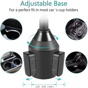 img 3 attached to 📱 Universal Adjustable Long Arm Goose Neck Cup Holder Car Phone Mount - 2 Pack, Compatible with iPhone Xs/XR/Xs Max/X/8/7 Plus/Galaxy S10 S9 Plus & More