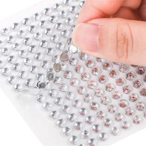 img 2 attached to 💎 1725pcs Clear Rhinestones Stickers Self Adhesive Gems Jewels Strips - Stick on Bling Rhinestone Strips for DIY Craft, Assorted Sizes