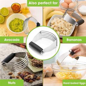 img 1 attached to 🥐 Medium Size Spring Chef Dough Blender: Top Professional Pastry Cutter featuring Heavy Duty Stainless Steel Blades