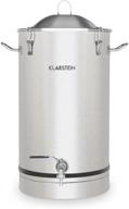 🍺 klarstein maischfest fermentation kettle - home beer & wine brewing, 304 steel, 7.9 gallon (30l) capacity, includes stainless steel fermentation vials - silver logo