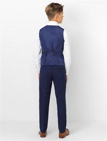 img 1 attached to Paisley of London Monaco Blue Slim Fit Suit - Boys X-Large 20, Ideal for Formal Occasions