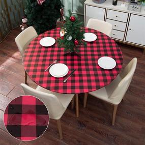 img 3 attached to 🎃 Smiry Checkered Tablecloth Waterproof Halloween: Spook-tacular Protection and Style