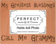 blessings call me grammy natural 📸 wood engraved 4x6 landscape picture frame for grandma логотип