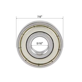 img 1 attached to Подшипники с канавками Uxcell 1603ZZ экранированные