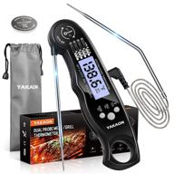 🔥 yakaon upgraded 2-in-1 ultra fast digital meat thermometer - instant read, oven safe, backlight, magnet, calibration - perfect for deep fry, bbq, grill, turkey cooking logo