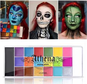 img 3 attached to 🎨 UCANBE Face Body Paint Set: Athena Painting Palette & Professional Brushes - Perfect for Halloween Cosplay, SFX Makeup, and Stage Artistry with Non-Toxic Facepaints for All Skin Types