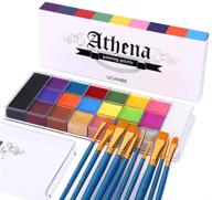 🎨 ucanbe face body paint set: athena painting palette & professional brushes - perfect for halloween cosplay, sfx makeup, and stage artistry with non-toxic facepaints for all skin types logo