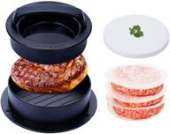 🍔 tdhdike stuffed burger press 3-in-1: includes 100 free burger papers for stuffed burgers, sliders, regular beef patties - perfect for bbq grilling & gourmet kitchen tool logo