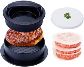 img 4 attached to 🍔 TDHDIKE Stuffed Burger Press 3-in-1: Includes 100 Free Burger Papers for Stuffed Burgers, Sliders, Regular Beef Patties - Perfect for BBQ Grilling & Gourmet Kitchen Tool