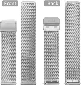 img 3 attached to 🕒 TStrap Mesh Watch Strap Metal: Enhancing Style and Durability