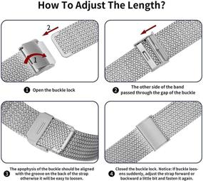 img 1 attached to 🕒 TStrap Mesh Watch Strap Metal: Enhancing Style and Durability