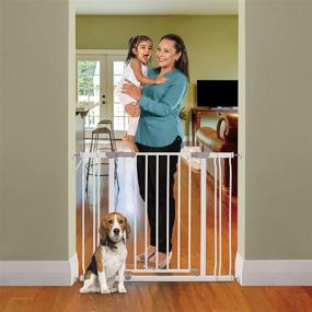 img 1 attached to 🐥 Little Chicks Winston Baby Safety Gate - Pressure Mounted with Stay Open Feature, Adjustable 29.5-39 inches - Model CK037