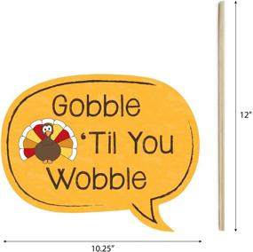 img 1 attached to 🍂 Capture Thanksgiving Joy with Big Dot of Happiness Give Thanks - Thanksgiving Party Photo Booth Props Kit - 20 Count