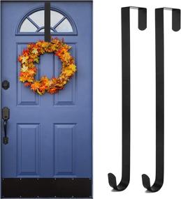 img 4 attached to 🔧 Kederwa 2 Pack Wreath Hanger: Convenient Metal Hooks for Front Door Decorations