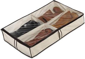 img 1 attached to 👢 Maximize Storage Space with Whitmor's 4 Section Underbed Boot Bag