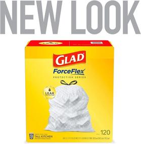 img 3 attached to 🗑️ Glad ForceFlex Tall Kitchen Drawstring Trash Bags: Durable, Unscented, and Convenient - 120 Count, 13 Gallon