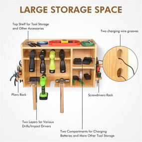 img 3 attached to Screwdriver Charging Station with Ample Organizer Capacity for Optimal Storage and Charging