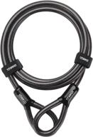 🔒 highly secure titanker bike steel cable: 12mm thick heavy duty vinyl coated flexible steel cable with loop end logo