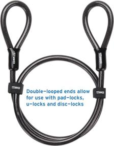 img 2 attached to 🔒 Highly Secure Titanker Bike Steel Cable: 12mm Thick Heavy Duty Vinyl Coated Flexible Steel Cable with Loop End