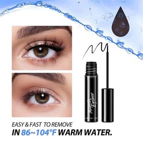 img 2 attached to 🖤 LANKIZ Magnetic Eyeliner Pen - 10ml Sufficient Black Liquid Eyeliner for Magnetic Eyelashes | Waterproof & Smudge Proof | Upgraded Strong Hold & Easy Removal | Compatible with All Magnetic Lashes