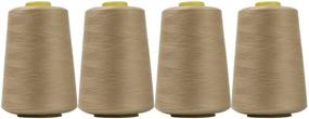 img 2 attached to 🧵 Serger Polyester Threads - Sewing & Quilting 24000 Yard All Purpose Value Pack in Beige (4 x 6000 Yards)