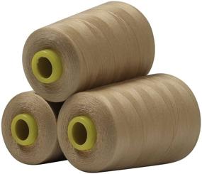 img 3 attached to 🧵 Serger Polyester Threads - Sewing & Quilting 24000 Yard All Purpose Value Pack in Beige (4 x 6000 Yards)