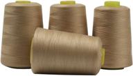 🧵 serger polyester threads - sewing & quilting 24000 yard all purpose value pack in beige (4 x 6000 yards) logo