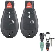 aupoko gq4-53t keyless entry fob: 2 programmable remote keys for dodge ram 1500 2500 3500 (2013-2018) logo