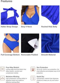 img 1 attached to Tankini Swimsuits Athletic Slimming Swimwear Women's Clothing for Swimsuits & Cover Ups