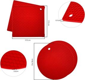 img 2 attached to Protective Silicone Trivet Mat Hot Pads: Heat Resistant Kitchen Accessories