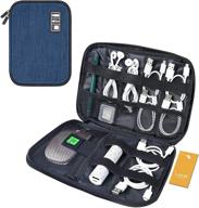 органайзер luxtude electronics: портативная сумка для хранения кабелей и проводов во время путешествий - синего цвета логотип