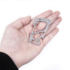 img 2 attached to Carabiner Keychain Stainless Anti Lost Multitool